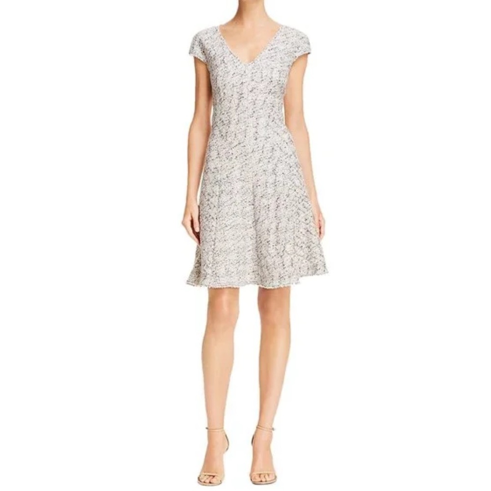 REBECCA TAYLOR, Sleeveless Speckled Tweed A-Line Dress